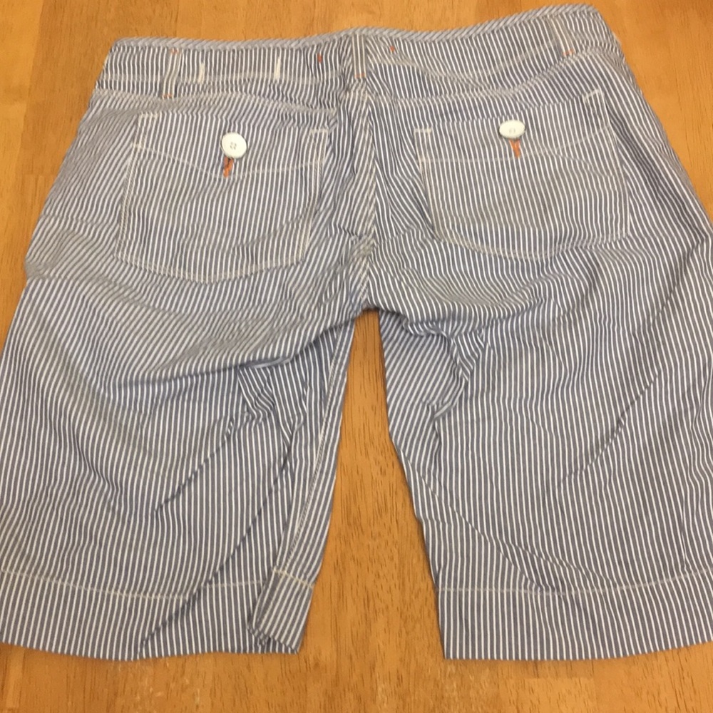 Striped Bermuda shorts
